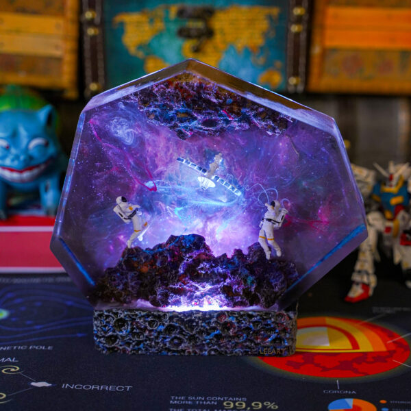 Galaxy Satellite Resin Lamp