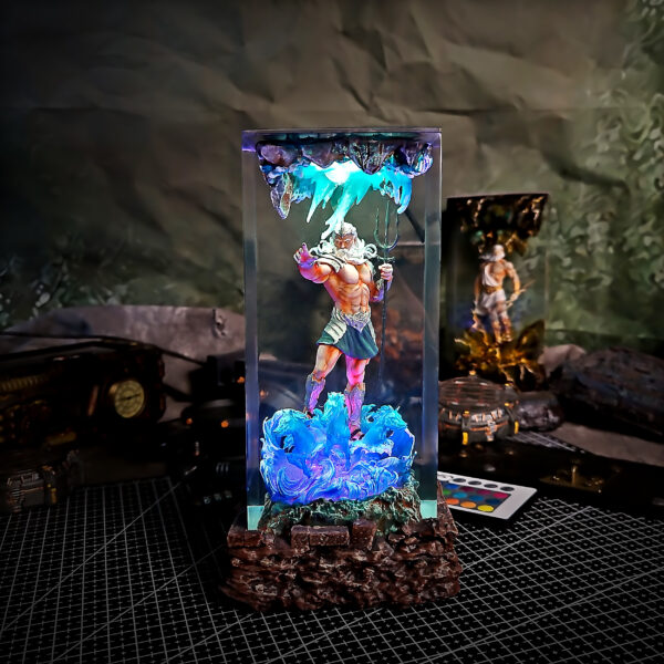 Athens Poseidon Resin Lamp