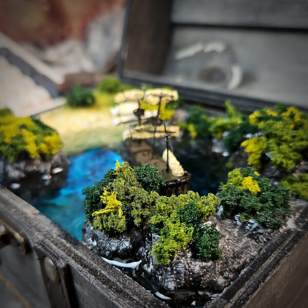 Handcrafted Pirate Cove Resin Lamp